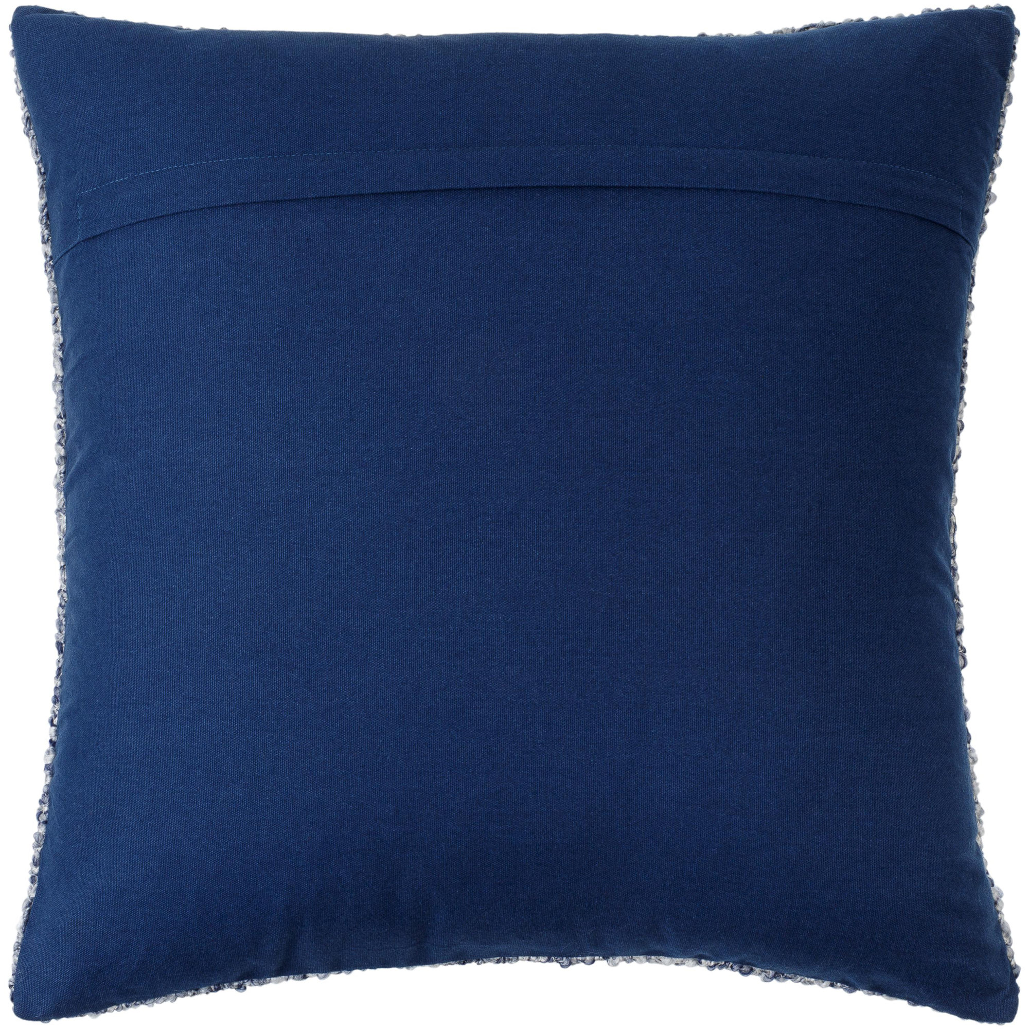Tamari Pillow Cover, 22"H x 22"W, Polyester/Polyfill, Blue