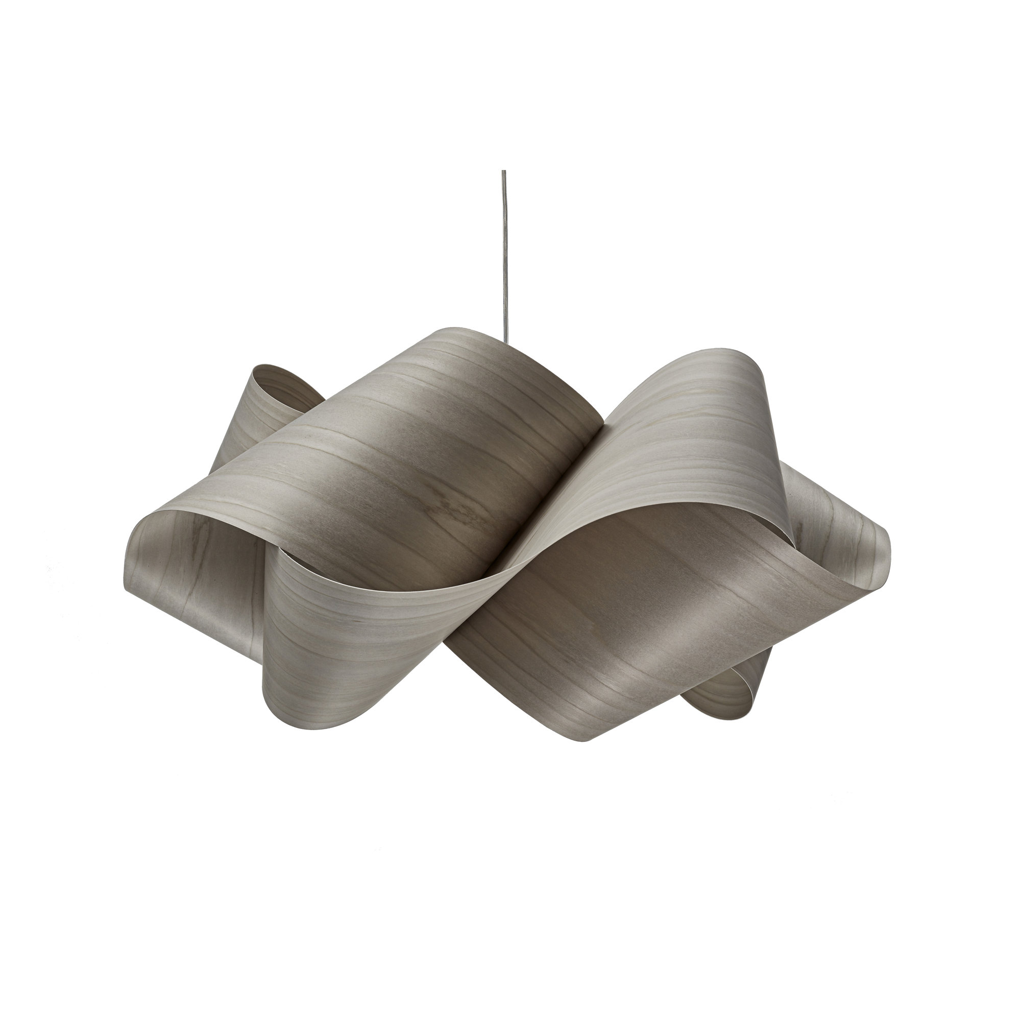 Swirl Single Light Dimmable Pendant, Gray, Matte Black, E26