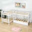 Lit simple superposé en forme de L avec trois tiroirs-70556387