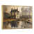 Toile avec cadre flottant or