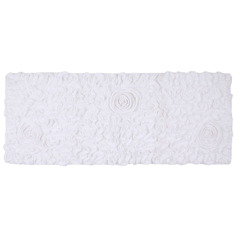 Tapis pour salle de bain Schoenberger, L 54 po x l 21 po, Blanc