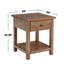 Ensemble de table en bois 3 pièces avec rangement brun vieilli