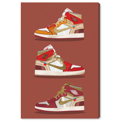 Sneaker Lineup Red Canvas Sneakerhead Posters by