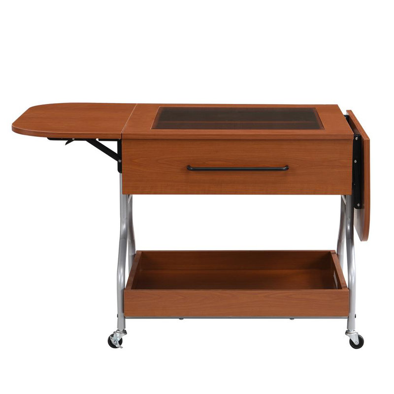 Modern Rectangular Extendable and Folding  Coffee Table with Wheels