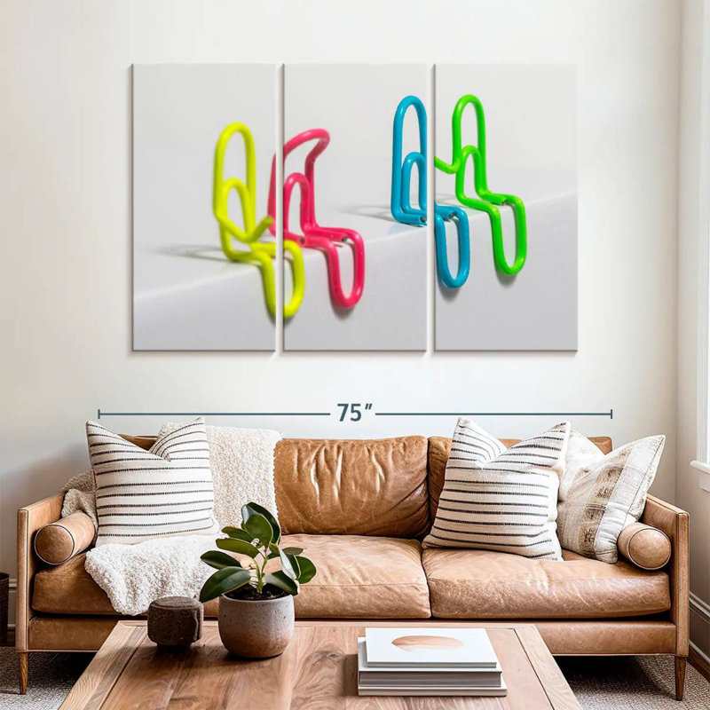 Kerner Paper Clip Couples, 48" H x 74" W