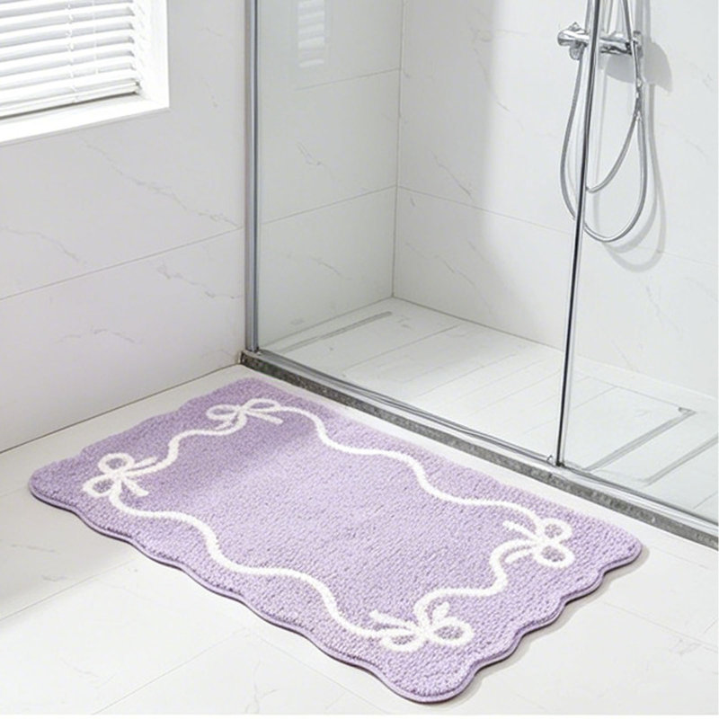 Tapis de salle de bain, mauve