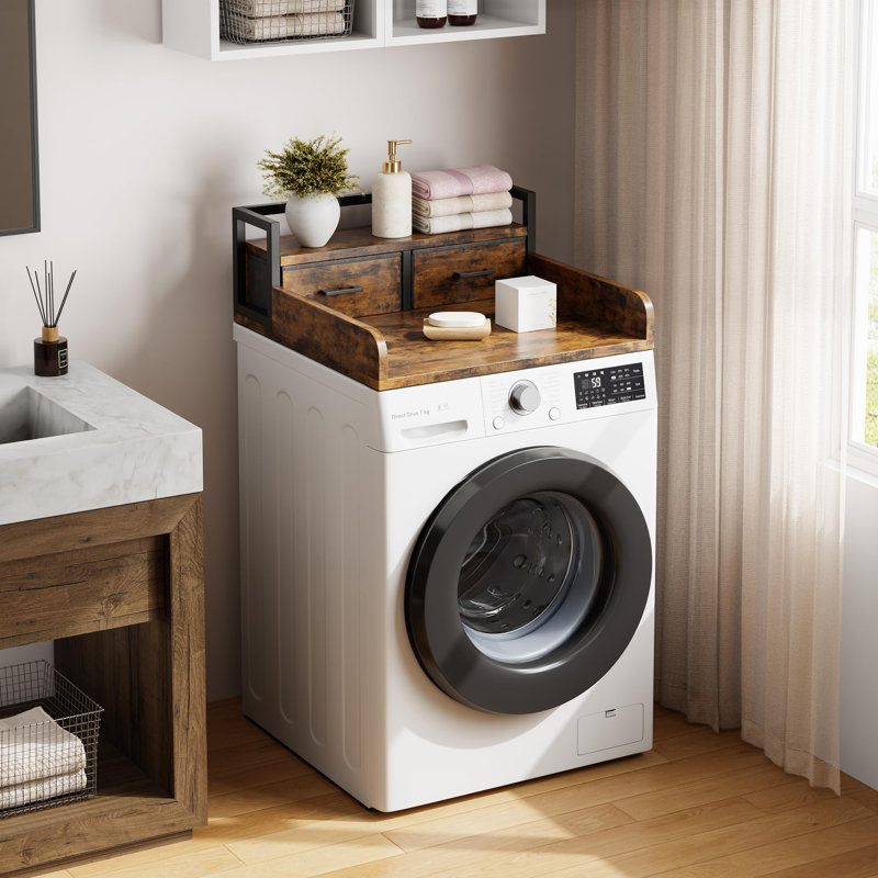 Manufactured Wood Laundry Room Organiser, Walnut