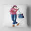 Coussin de mode jeune fille Portrait
