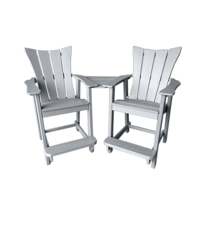 Ensemble de tabourets de bar Ponemah, Gris