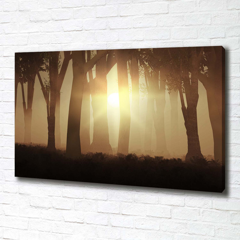 Fog In The Forest - Wrapped Canvas Print