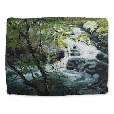 Peaceful Fall Trees Placemat - Braided Polyester Home Decor