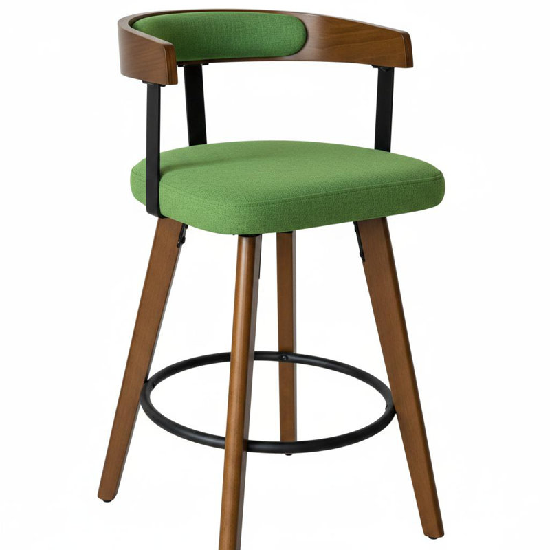 Ensemble de 2 tabourets de bar, îlot de cuisine moderne rembourré, Gris, 2PCS