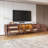 TV Stand with 3 Cabinets & 2 Drawers, Rattan-inspired Media Console Table for TVs up to 80''-1558735142