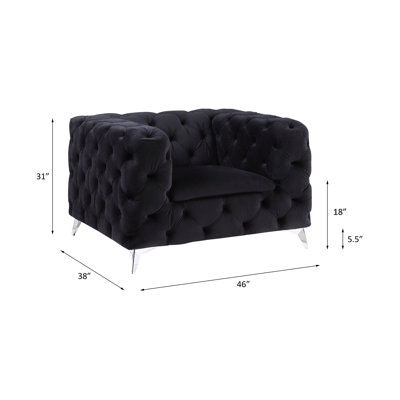 Chair Black Velvet