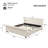 Guinel Modern Transitional Linen Blend Upholstered Platform Bed with Thick Headboard and Solid Wood Legs-124215904-124215907