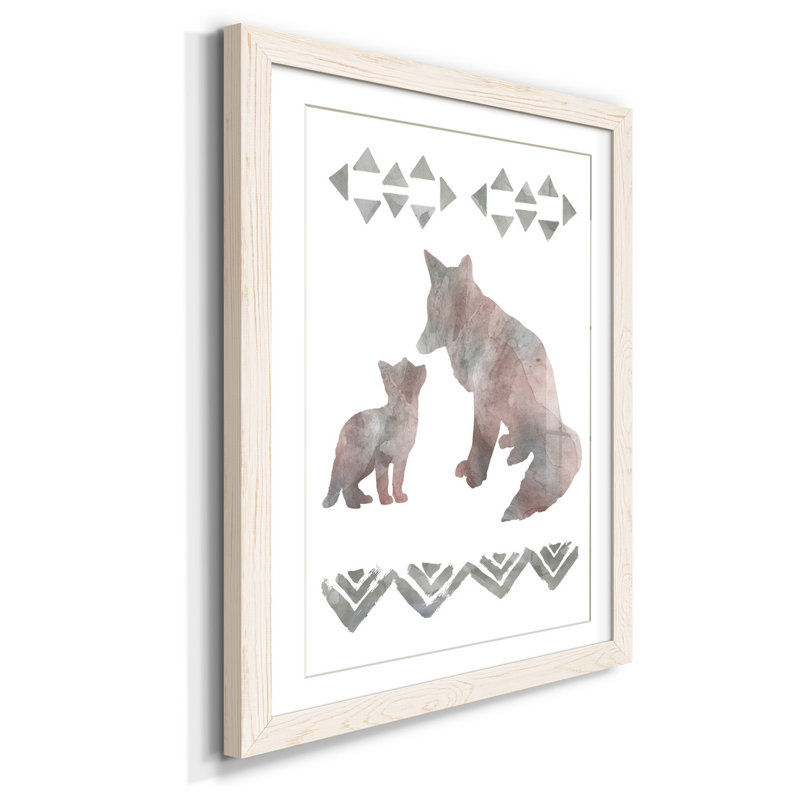 Little Lady Den Foxes - Reproduction d'art sur papier encadrée, H 44 po x l 31 po x P 1 po, Blanc
