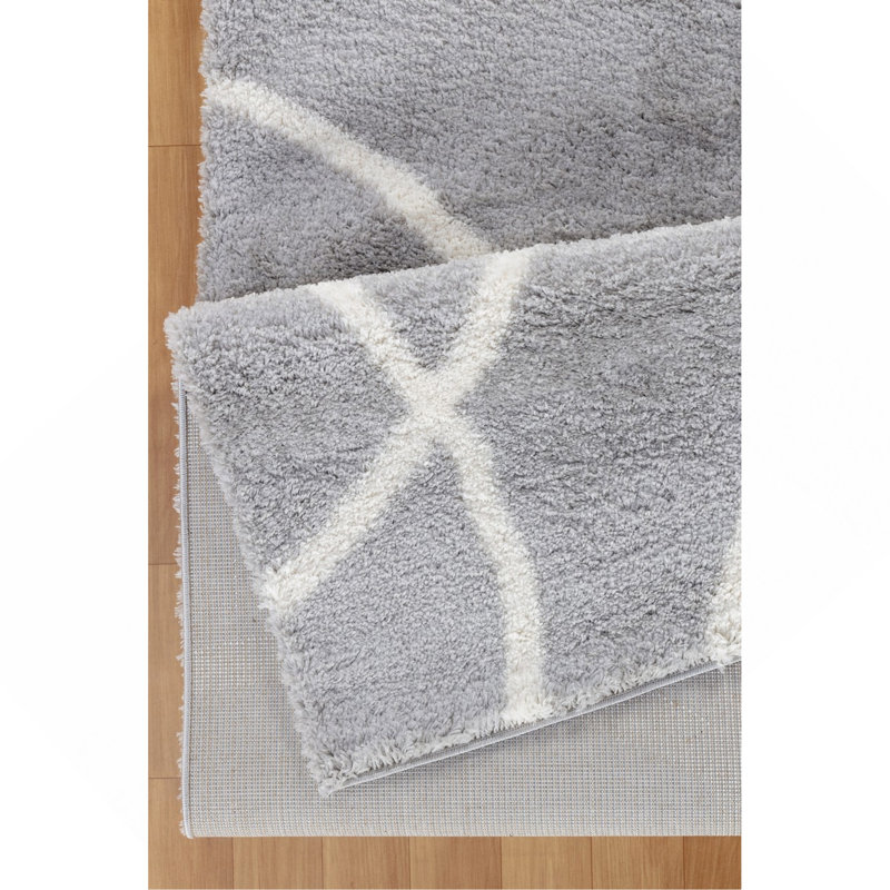 Grey 5 Ft. 3 In. X 7 Ft. Shaggy Area Rug, Rectangle 5'3" x 7'