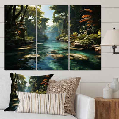 Ensemble de décoration murale Dominicains Tropical Oasis II - Paysages