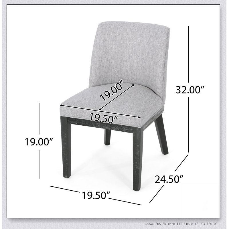 Chaise de salle à manger, Gris clair, Noir