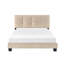 Mobilier de chambre à coucher double plateforme en velours brun avec tête de lit réglable-318322832-318322847