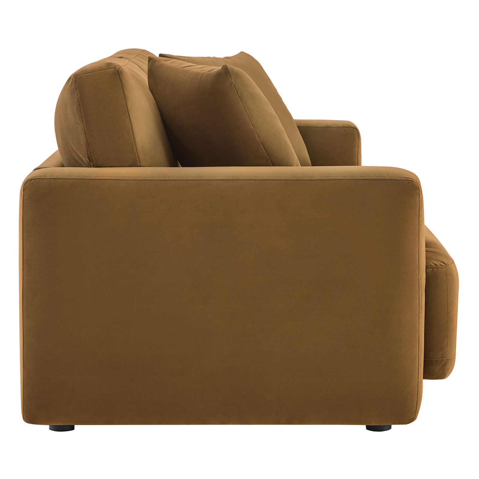Ives 90" Linen Sofa, Soren Ochre Performance Velvet