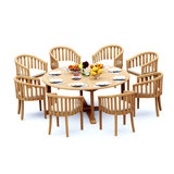 Lenong Outdoor - Piece Teak Dining Set