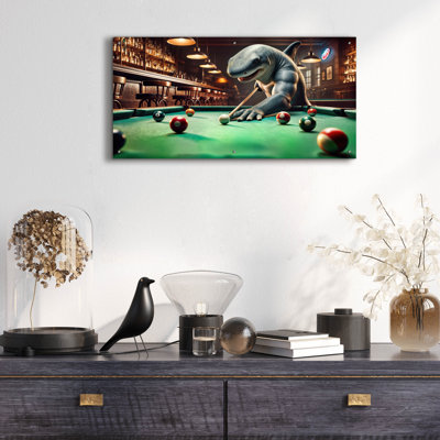 «Pool Shark In Bar» par Rey Klimt, art mural acrylique
