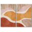 Mid-Century, Mid-Century, pastel, orange, rose, brun, vagues, formes abstraites, chic moderne sur toile-92285613-92285614