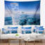 Tapisserie paysage bleu glacier sous un ciel lumineux-28488403