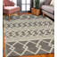 Tapis noir en laine fabriqué à la main Modern Kilim-1233800033
