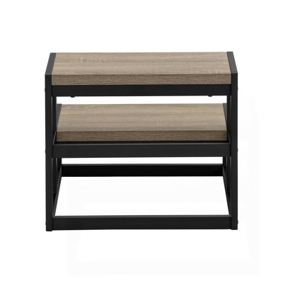 Échelle, escabeau, chambre à coucher, cuisine, métal noir, stratifié taupe foncé, contemporain