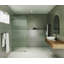 Aurora 32 in. x 78 in. Fully Frameless Fluted Radius Single Fixed Shower Panel-179818108-204603806