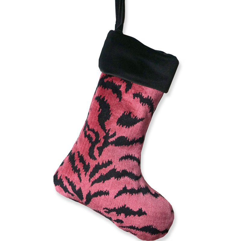Tigre Stocking / Velvet, Red/Black