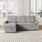 85.8" Pull Out Sleeper Sofa L-Shaped Couch With USB Port And T-pyce Port-79427452