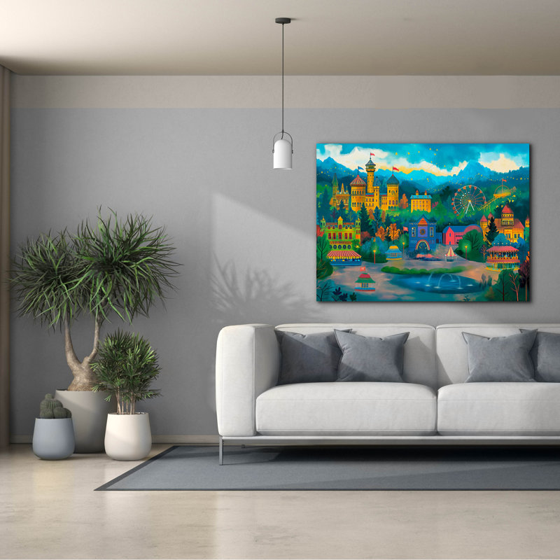  «Mystic Carnival Evening» par Doron David, art mural sur toile, 54 po x 40 po, 40" H x 54" W