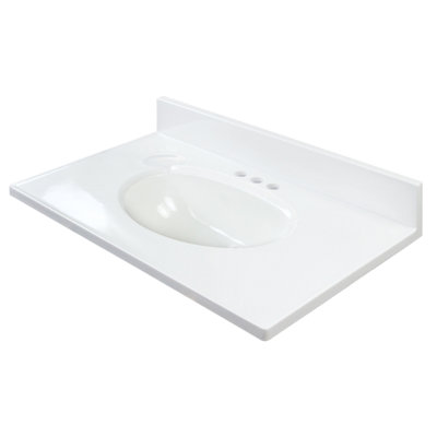 Plateau de meuble-lavabo simple 19 po