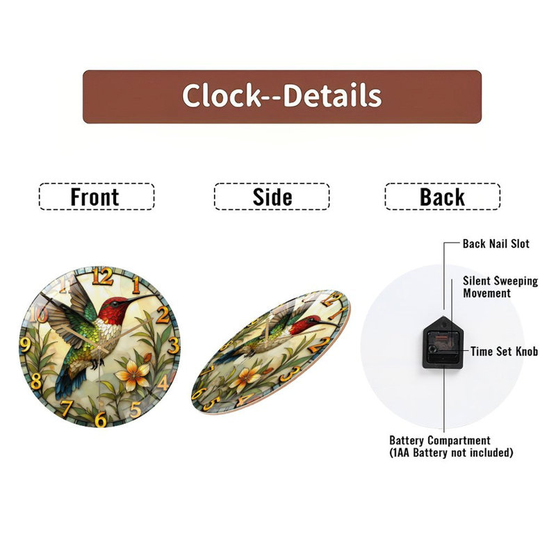 Horloge murale Hummingbird