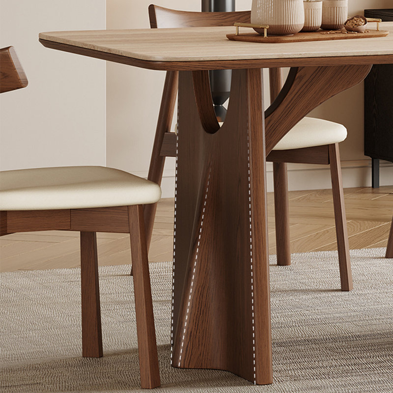 Table de salle à manger rectangulaire rétro et simple, H 29,52 po x L 55,11 po x l 31,49 po