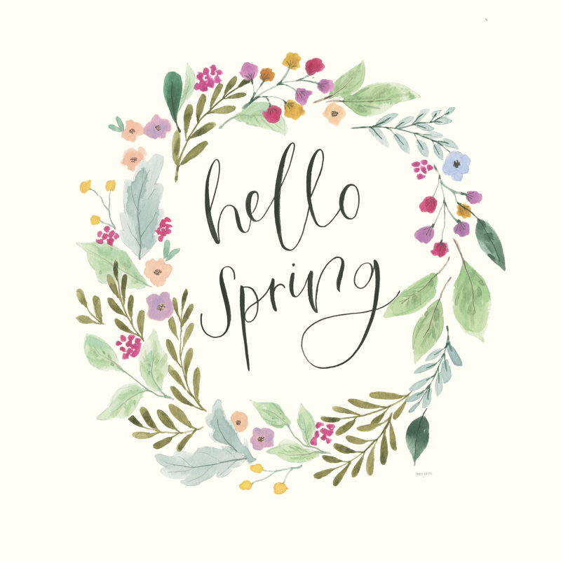 «Spring Is Here III» par Jenaya Jackson - reproduction d'art sur toile tendue, H 12 po x l 12 po, Non, Toile tendue
