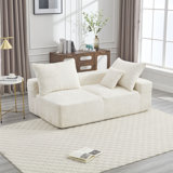  Latitude Run Chenille Sofa & Chaise With Pillows - Dayshun Modular Sectional Sofa Collection