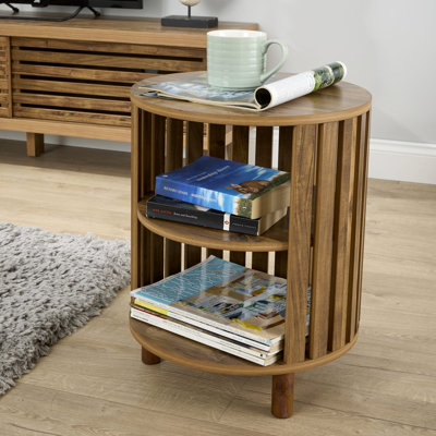 Luna Tier Round Open Shelf End Table