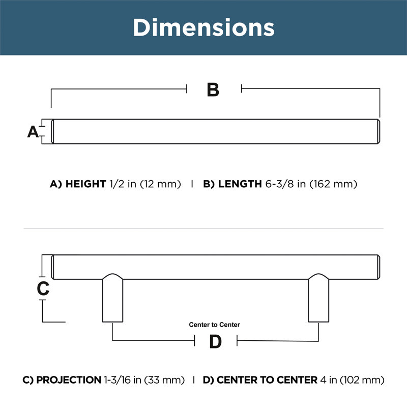 4" Center Bar Pull Multipack, 4" Center to Center