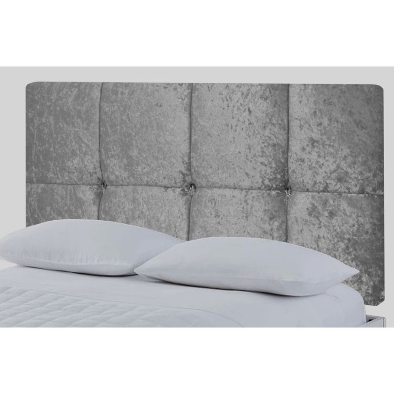 Single Upholstered Headboard, Grey