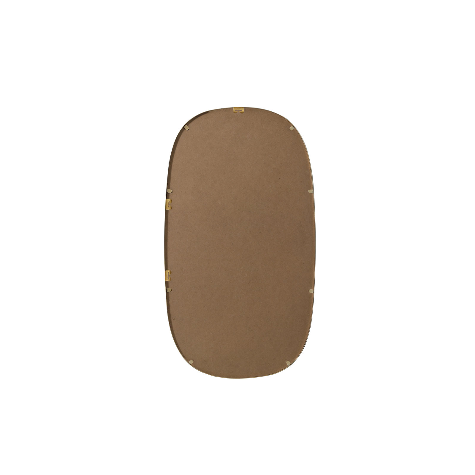 Sabine Metal Curved Oval Wall Mirror, Brass, 36" x 20"