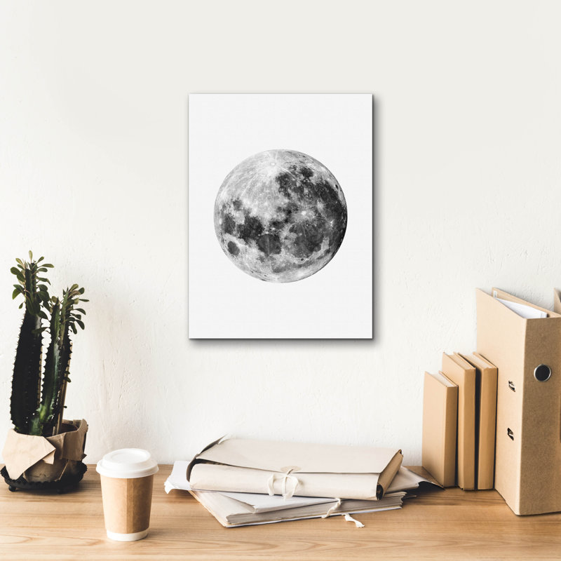 «Full Moon» par Brandon Wong, art mural sur toile, H 16 po x l 12 po x P 0,75 po