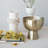 Ruffled Elegance Stoneware Vase
