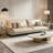 Khaki Genuine Leather Modular Sofa
