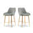 Maurilia Upholstered Counter Stool with Metal Frame-644608445-639066004