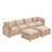 130.7" U-Shaped Modular Sectional Sofa with 2 Movable Ottomans, 4-Seater Chenille Cloud Couch Set for Living Room, DIY Combination with High-Resiliency Memory Foam & Spring System-1599235757