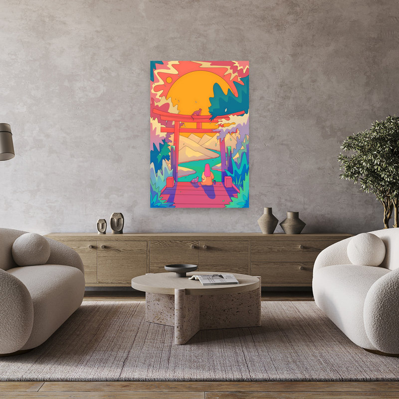 Peaceful Torii Landscape, 48" H x 32" W